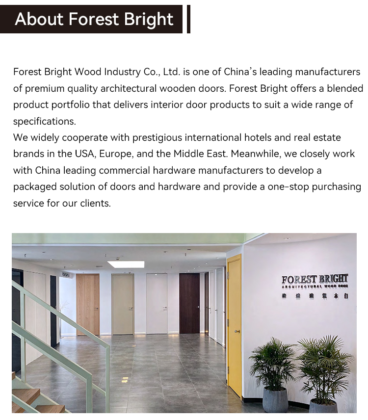 Holiday Inn Express Hotel Guestroom Entry 20 Min Fire Rated Modern Finished Wooden Composite PLAM Door