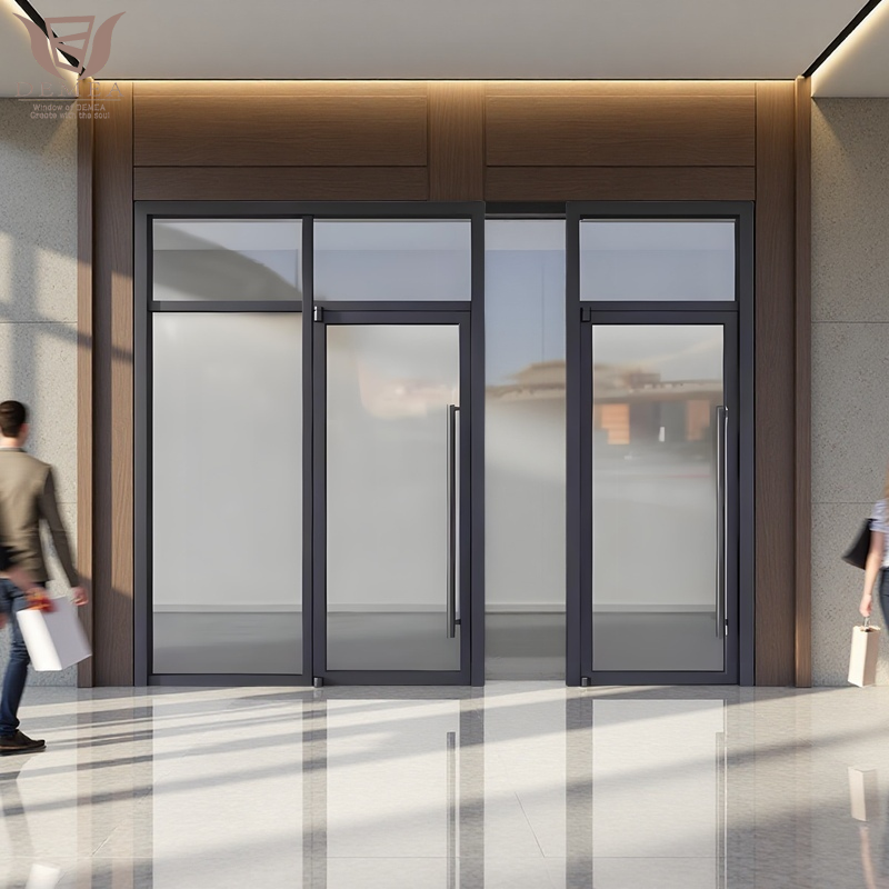 DEMEA Kommerciel Karruseldør | Vindbelastningscertificeret design til højhuskontorlobbyer Specialmålt aluminiumsglas Vandtæt