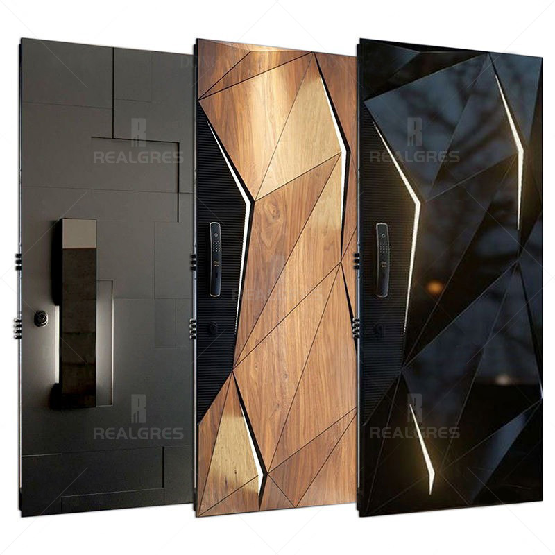 Alucasa Moderne Design Ny Stil Indgang Pivot Frontdør Aluminium Luksus Villa Moderne Glasdør til Huse