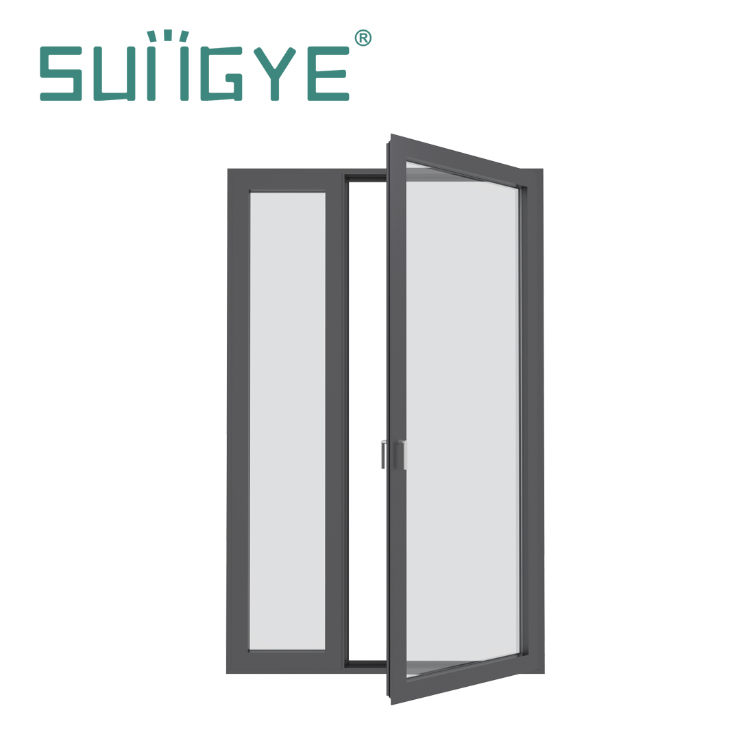 SUNGYE Moderne Aluminium Dobbelt Svingdør Fransk Sikkerheds Orkanpåvirkning Hærdet Glas Forreste Indgangsdøre til Hus