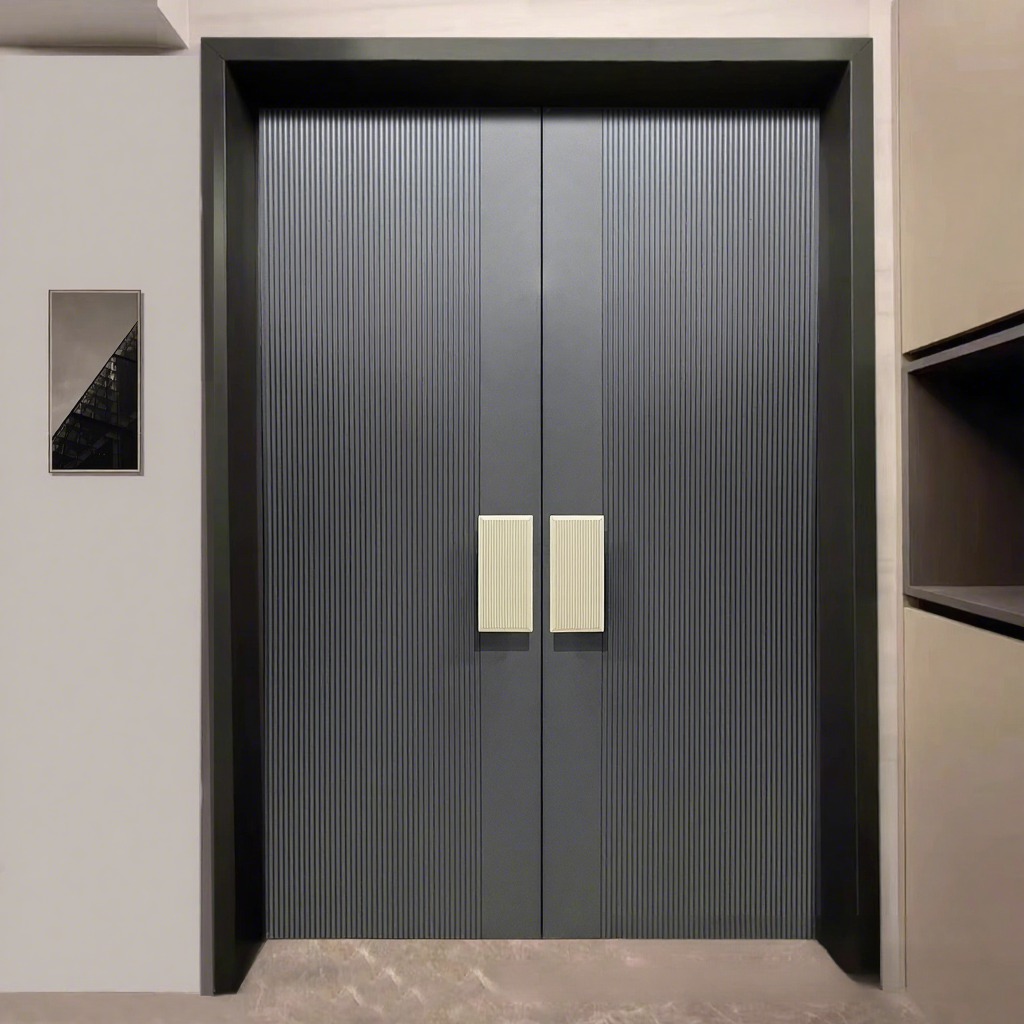 Dekorativ støbt aluminium portdør