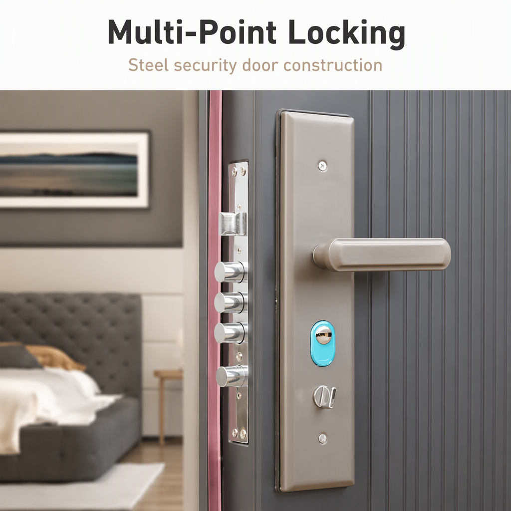 Customized Modern Entry Security Door Digital Smart Lock Electric Automatic Anti-Theft for Hotels Smart Houses Apartments for