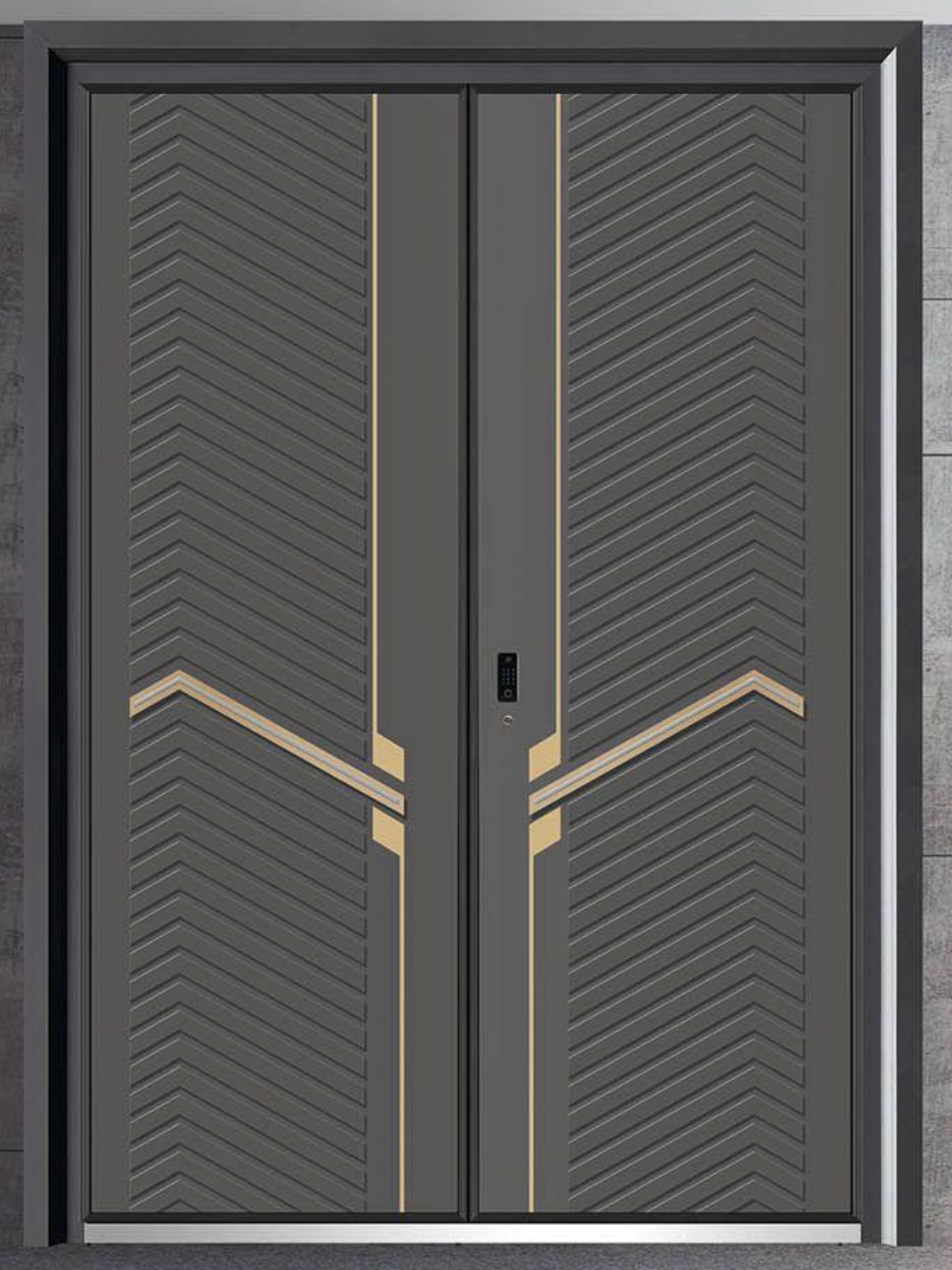 Top kinesisk leverandør Hyundai aluminium stål drejedør hovedindgangsdør design, yderdør, sikkerhedsdør til huset