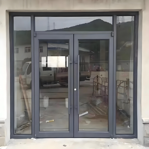 Kommerciel aluminium smart glasbutiksdør Udvendige døre til erhvervsbygninger Orkanpåvirkning butiksdøre i glas