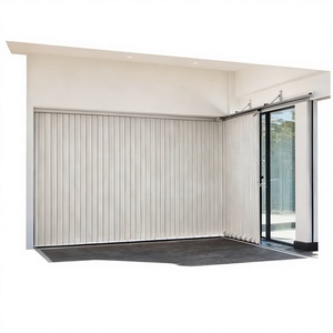 Moderne Villa Aluminiumslegering Side Skydedør Garagedør 90 Drejning Oversættelse Fjernbetjening Åbn Mute Tyverisikring Funktion Butiksbrug