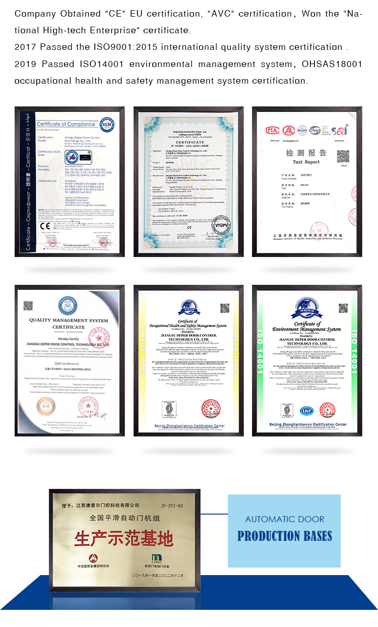 Certifikater DEPER ISO og CE