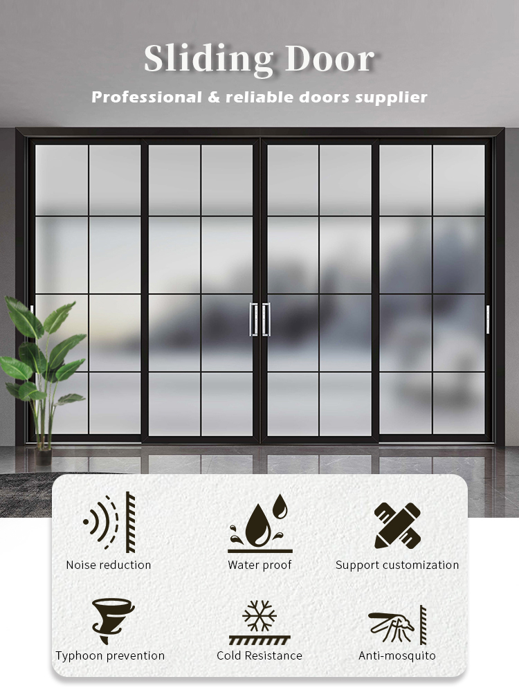 Aluminium glasdør design